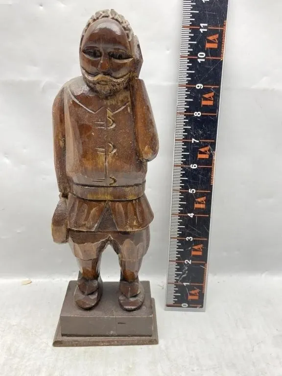 Carved Wooden Figure of Man