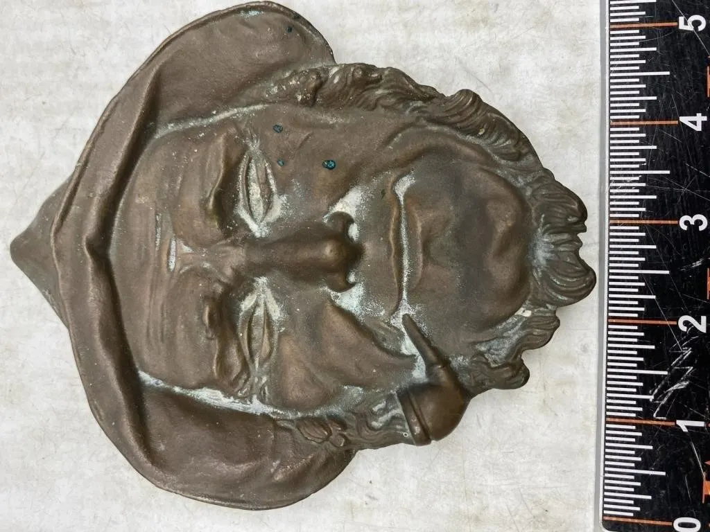 Bronze Face Plaque & Josef Originals Figurines
