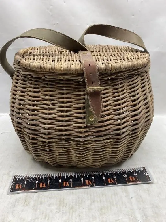 Wicker Creel Basket Lot