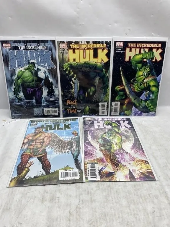 Incredible Hulk Comic Book Lot (5 Issues)