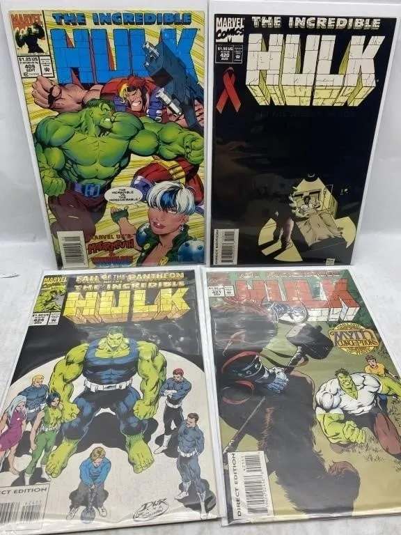 Incredible Hulk comic lot: #409, #420, #421, #424