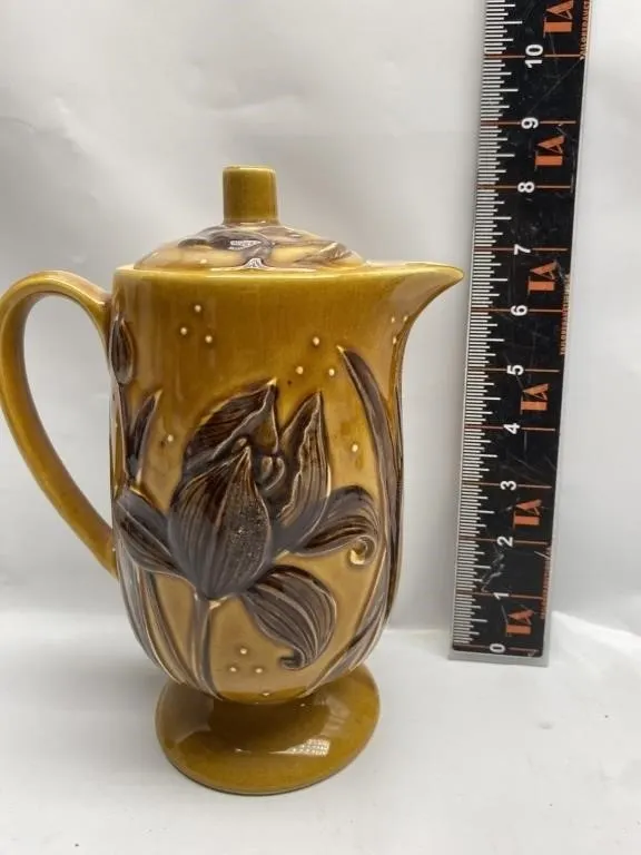 Vintage Japan Ceramic Pitcher w/ Floral Design