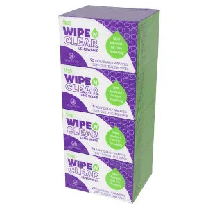 Flent's Wipe 'N Clear Lens Wipes - 75-Count per Box, 4 Boxes - MSRP $12.99