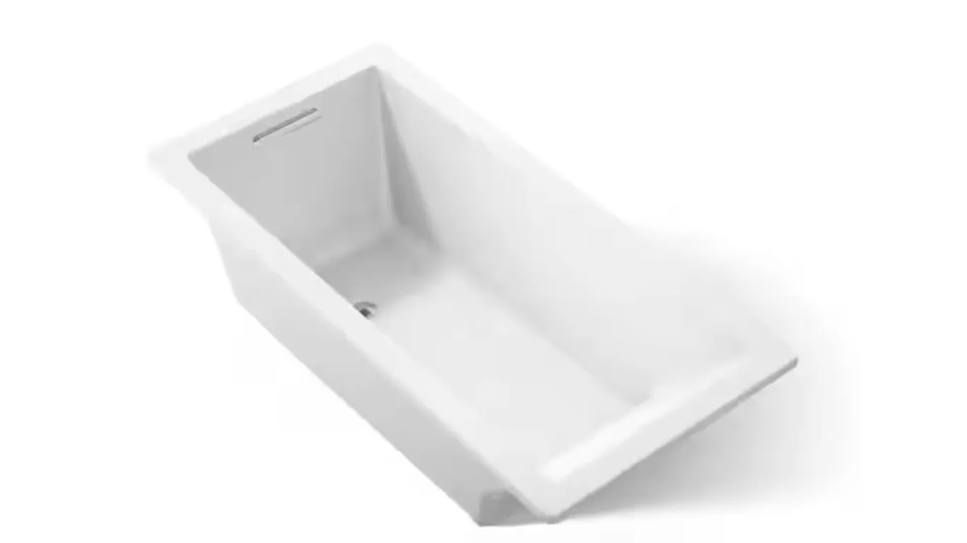 Kohler Underscore 66" x 32" Rectangular Soaking Bathtub with Center Drain in White MSRP $1,560 Appears New in Box