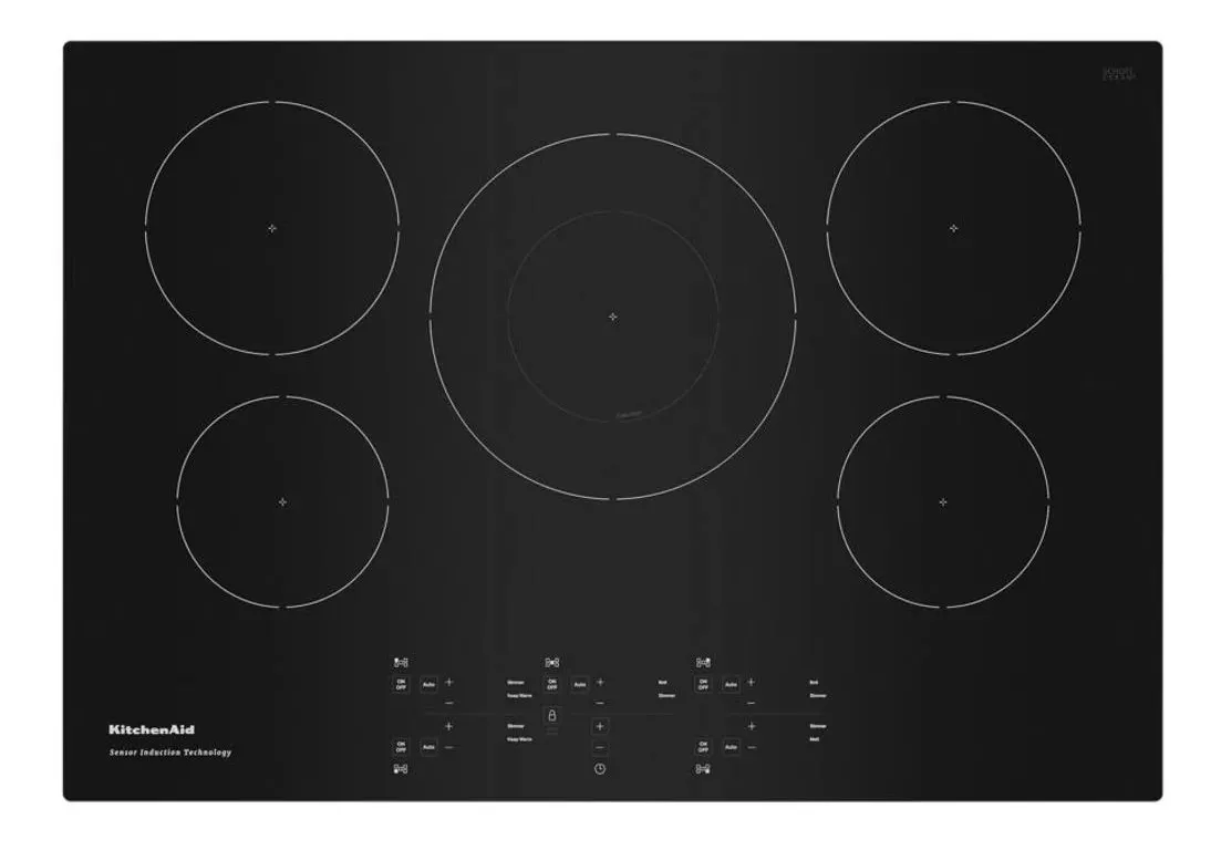 KitchenAid 30 Inch Wide 5 Burner Induction Cooktop with Sensor Induction Technology MSRP $1,700 Appears New in Box