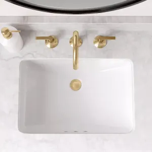 Signature Hardware 21" Myers Rectangular Porcelain Undermount Bathroom Sink - White MSRP $219