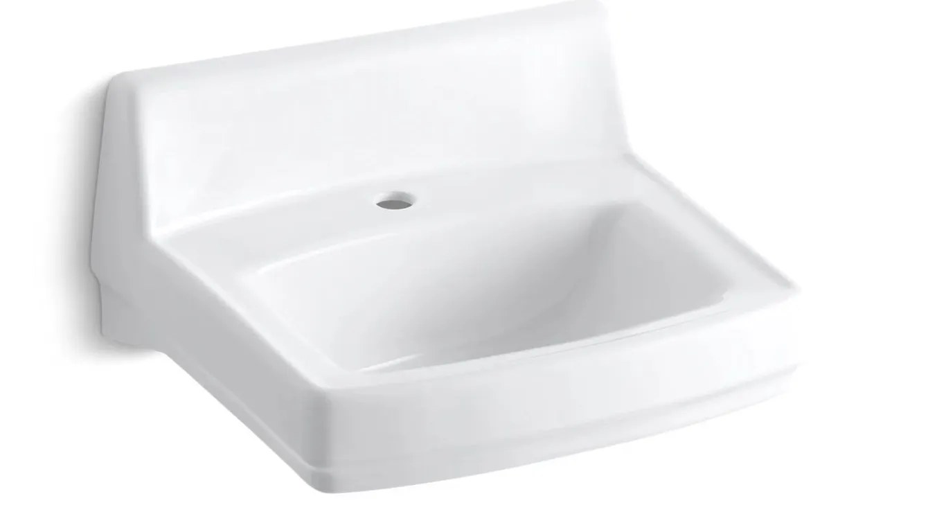 Greenwich 20.8" x 18.25" Wall Mounted Bathroom Sink in White Vitreous China MSRP $126 Appears New in Box