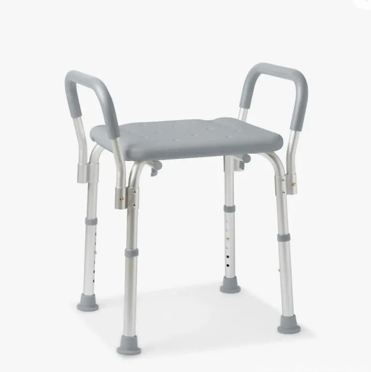 Medline G2-200KHX1 Shower Chair with Arms, without Back, Adjustable Height Appears New in Box