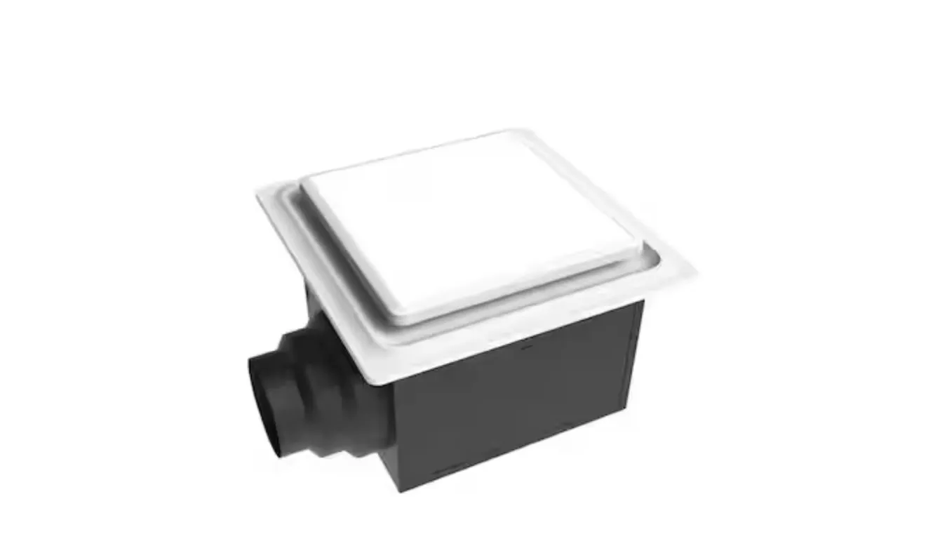 AeroPure Low Profile 80 CFM 0.3 Sones Quiet Ceiling Bathroom Ventilation Fan with LED Light/Night Light White MSRP $191 Appears New in Box