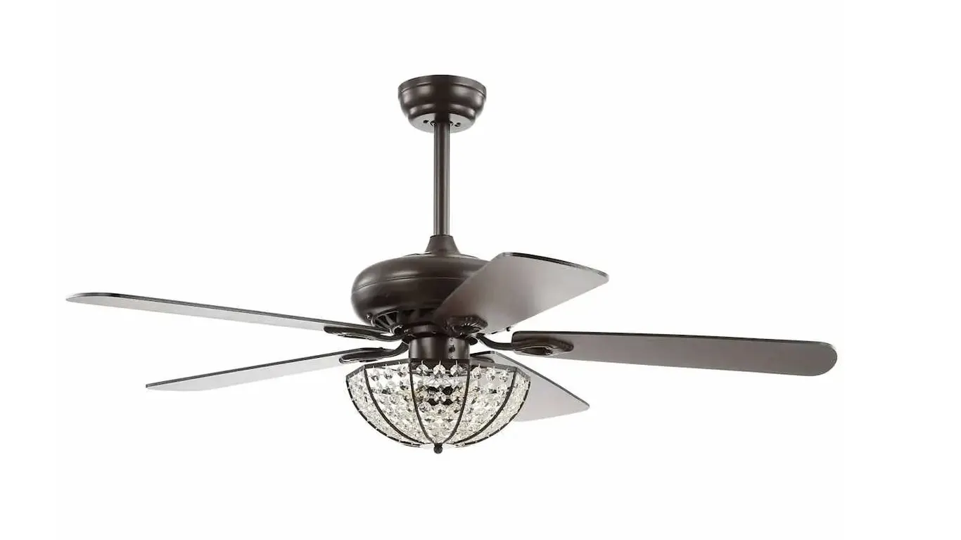 JONATHAN Y Lighting Joanna 52" 5 Blade LED Indoor Ceiling Fan with Remote Control MSRP $312 Appears New in Box