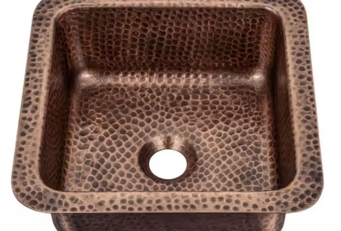 Monarch Pure Copper Hand Hammered Glasgow Dual Mount Bar Prep Sink (12 inches) MSRP $250 Appears New in Box