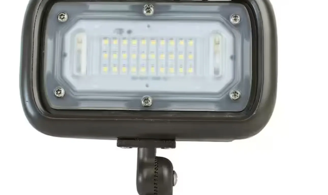 30W Line Voltage Bronze Integrated Outdoor LED Wall Wash Light with Adjustable Mounting Bracket for Landscape Lighting Appears New in Box