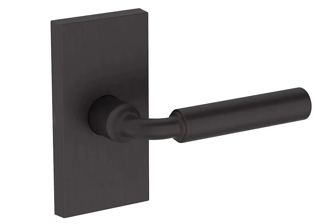 Baldwin La Conner Passage Door Lever Set with Contemporary 5" Rose from the Reserve Collection MSRP $148 Appears New in Box