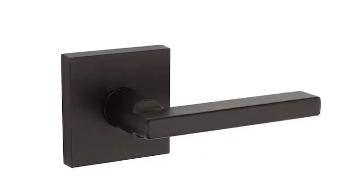 Halifax Square Matte Black Passage Hall/Closet Door Handle SET OF 2 Appears New in Box