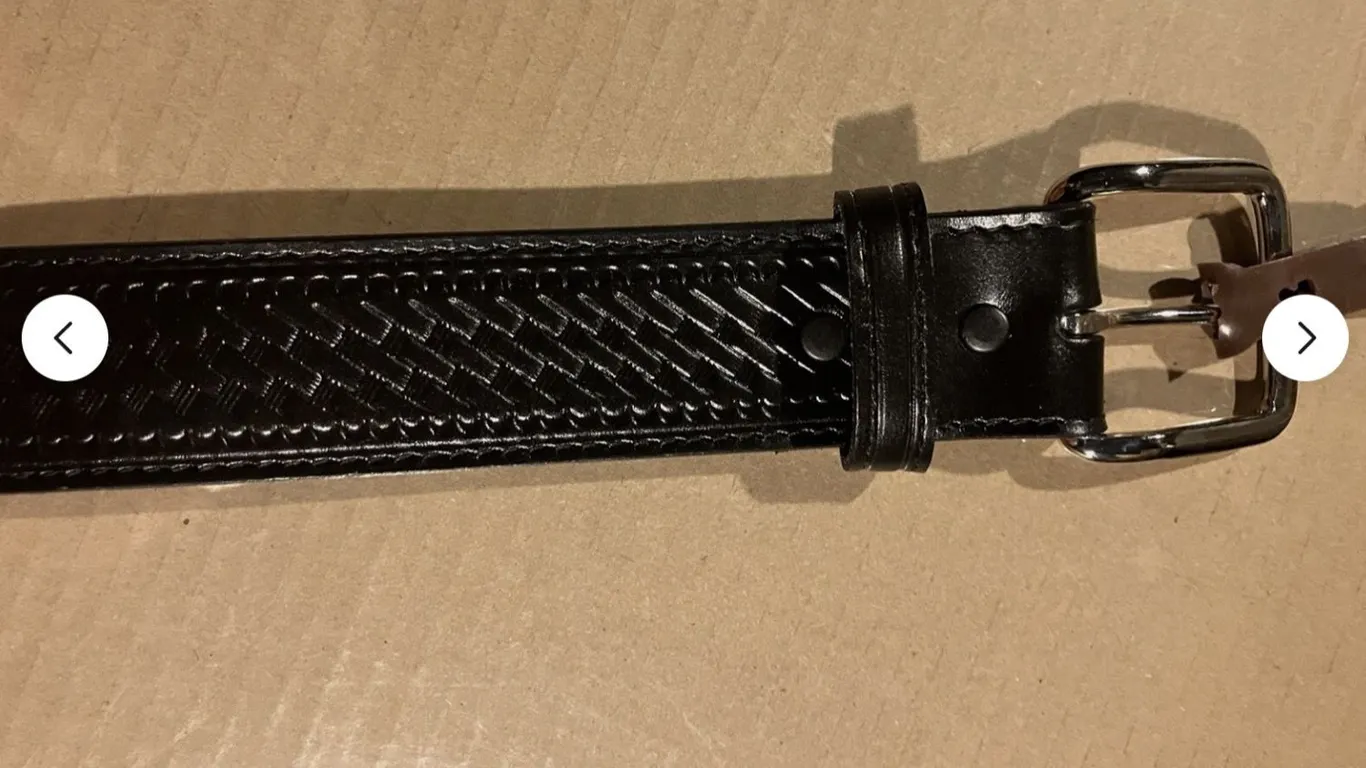 NEW C.E. Schmidt Workwear Dark Black Leather Belt Mens Sz 38 New
