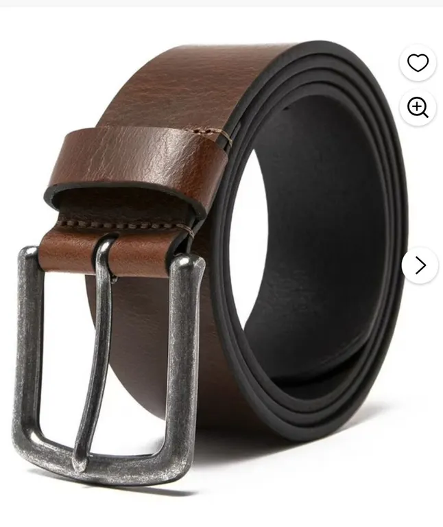 Men’s Casual Genuine Leather Jeans Belts 1 1/2" Wide Work Dress Belt for Men Brown Size 40 New