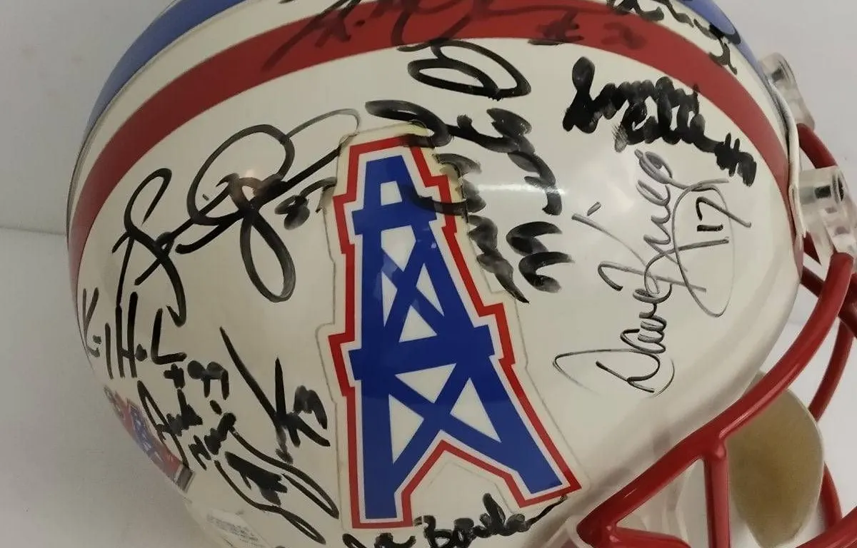 Tennessee Oilers 1997 Helmet Signed By Team