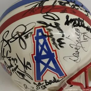 Tennessee Oilers 1997 Helmet Signed By Team