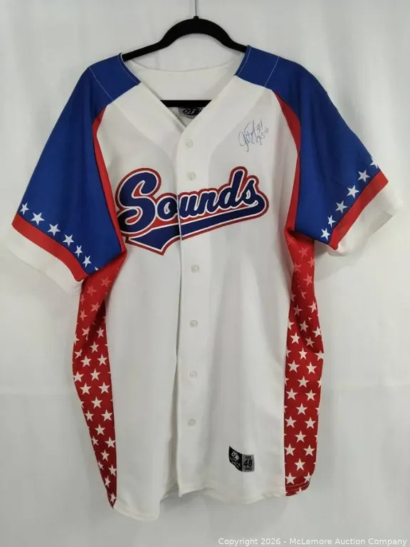 Michael Blazek Game Worn 7/4 2014 Nashville Sounds Signed Jersey