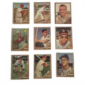Topps 1962 MLB Baseball Cards Group of 9