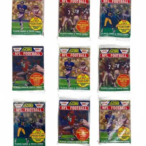 Score 1990 NFL Series 1 Football Card Packs - Lot of 9