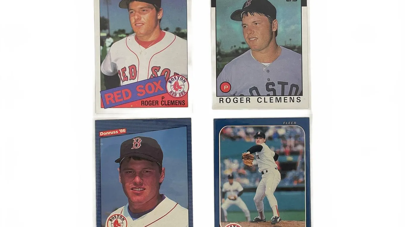 Roger Clemens 1985 Topps Rookie Baseball 4-Card Lot
