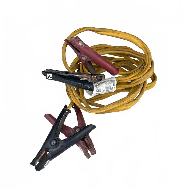 Yellow Jumper Cables with Clamps