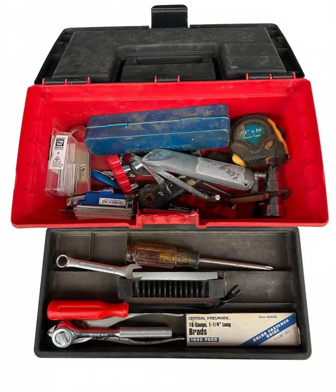 All Purpose Tool Box with Assorted Tools
