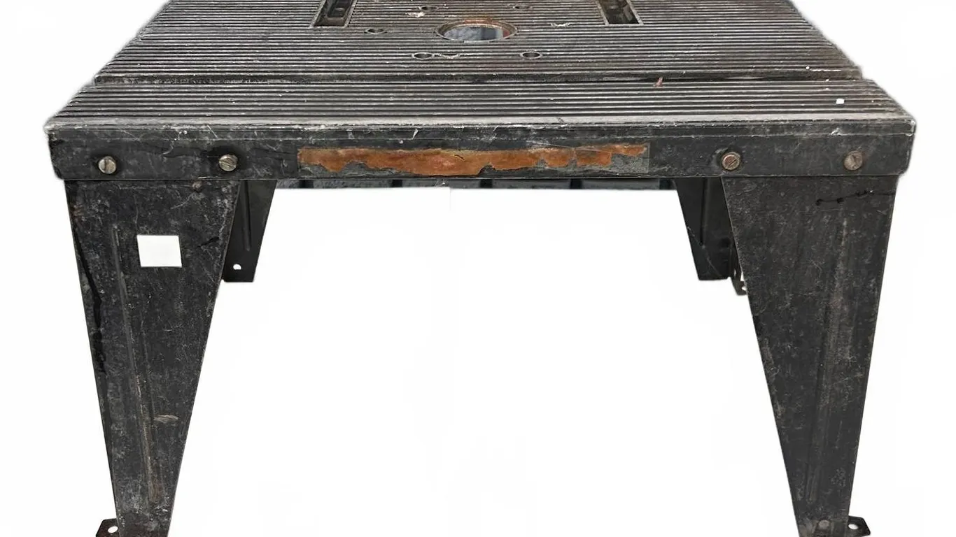 Heavy-Duty Black Metal Tool Platform