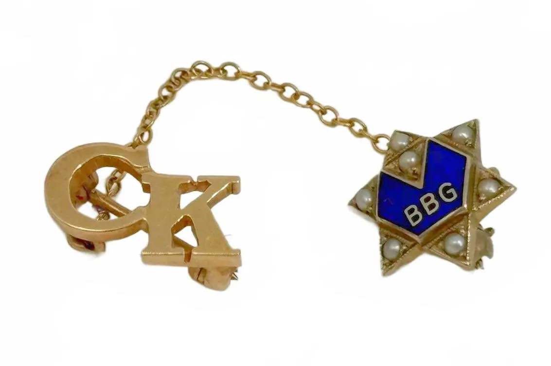 BBG Star of David Brooch with CK Pin