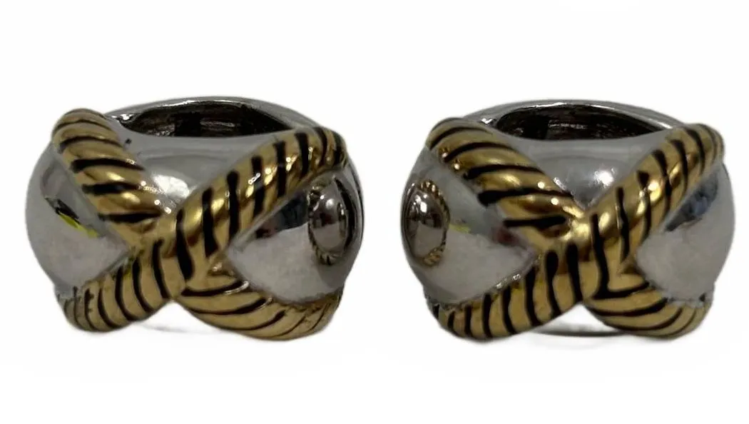 Erwin Pearl Two-Tone Clip-On Earrings