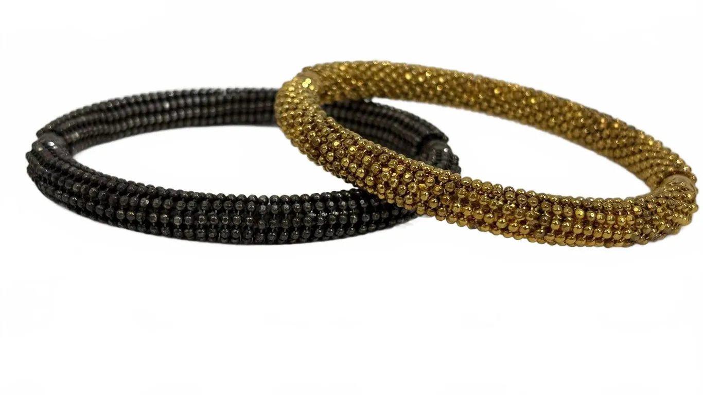 Milor Sterling 925 & Gold Washed Bangle Bracelets