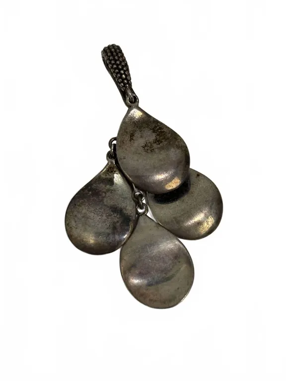 Sterling Silver Teardrop Pendant, 9.5g