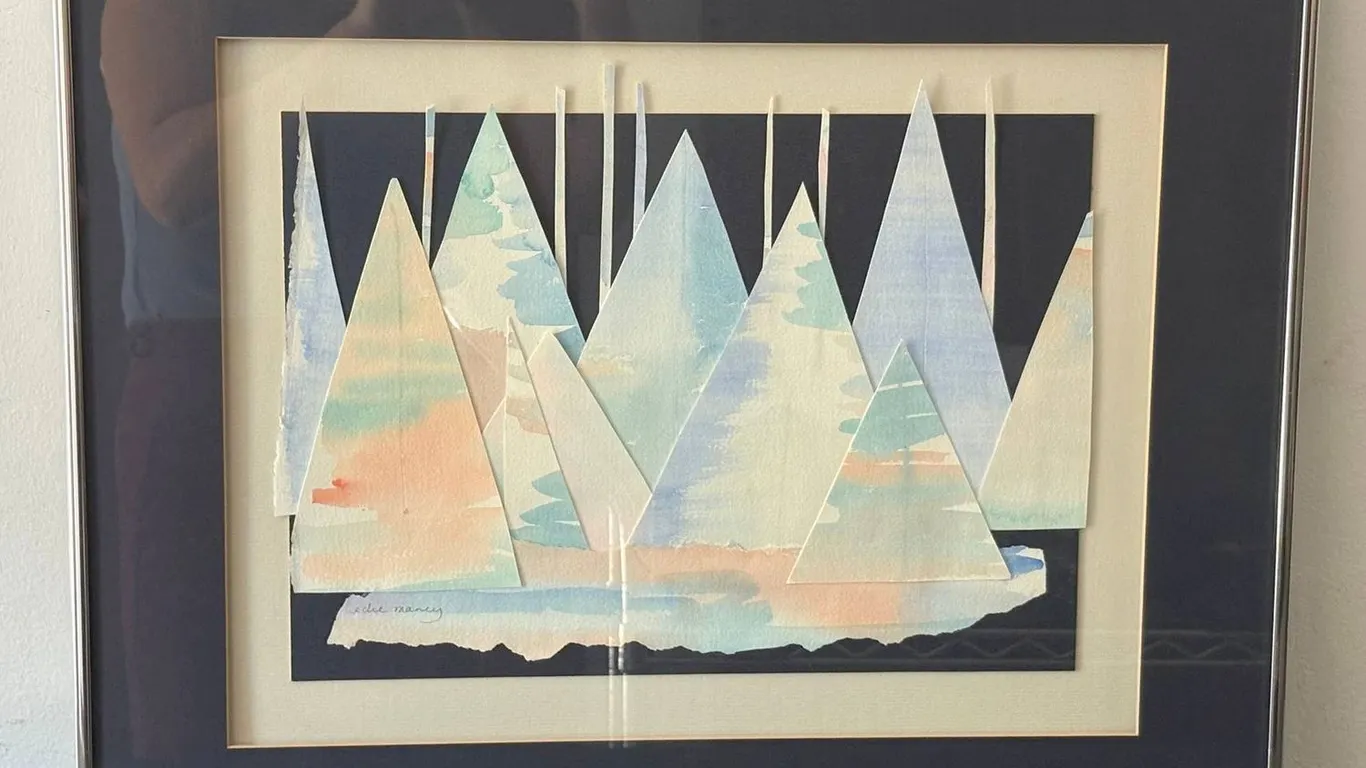 Edie Maney Abstract Expressionist Collage 22" x 18"