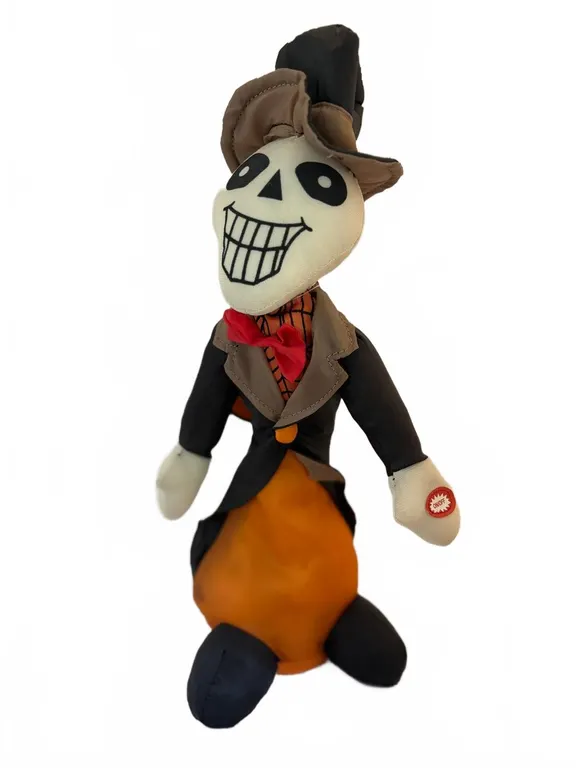 Stuffed Skeleton Toy in Suit with Tag