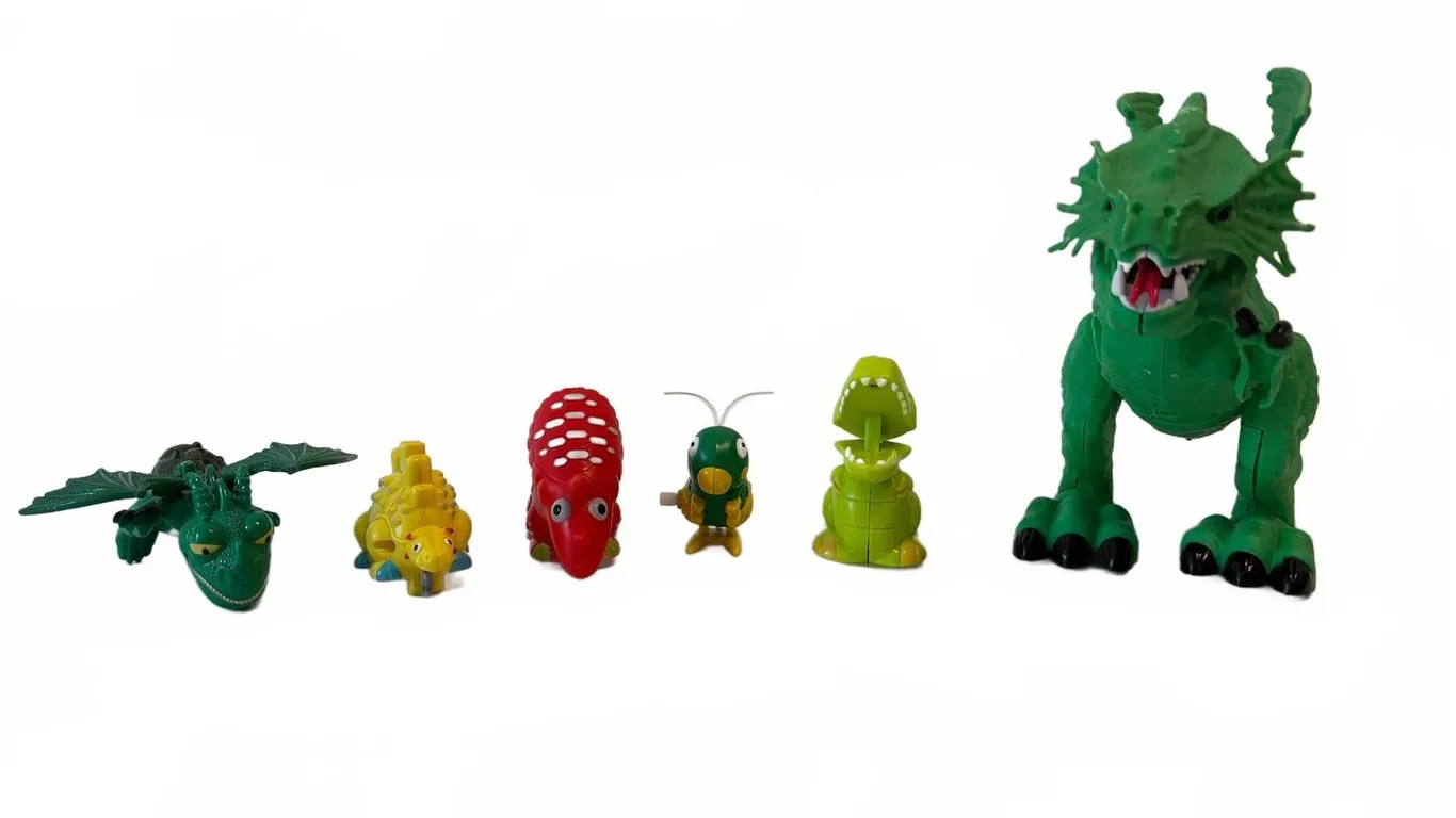 Plastic Animal and Dragon Toys