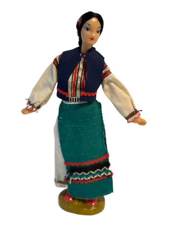 13" Folk Costume Doll with Braided Hair
