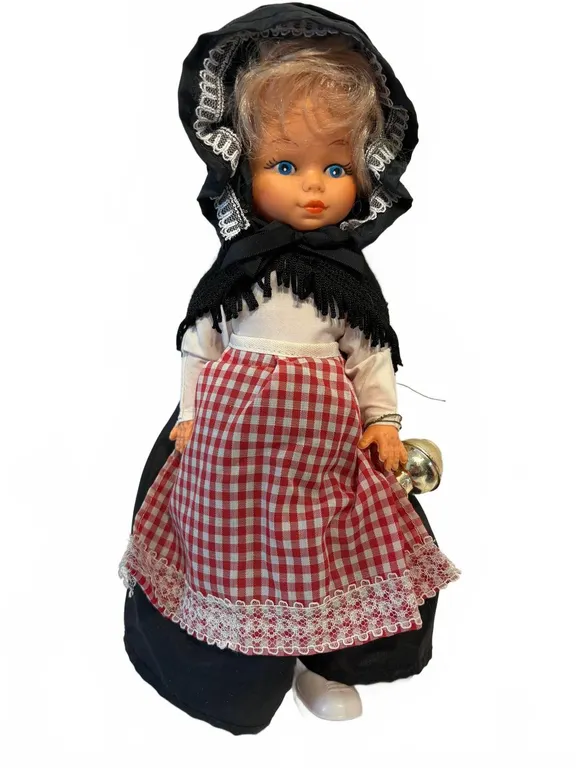 12-Inch Doll in Folk Costume with Apron