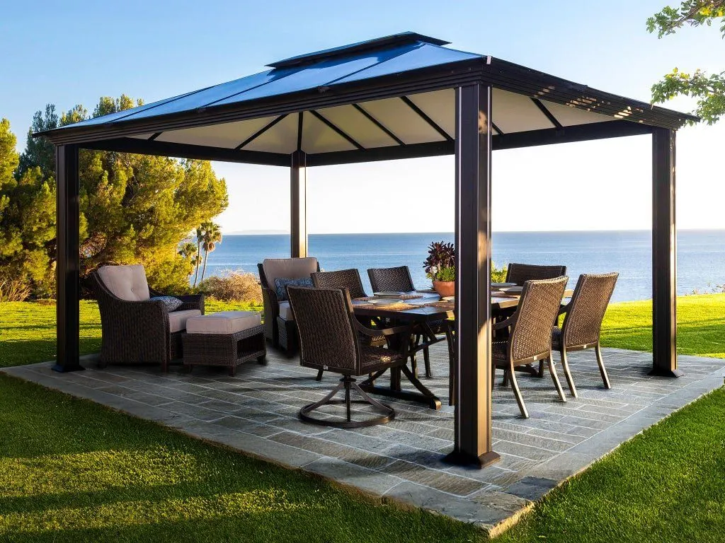 (Brand New) Paragon Santa Monica 12x16 Aluminum Gazebo with Layered Roof - MSRP $2,199.99 - SEE LINK