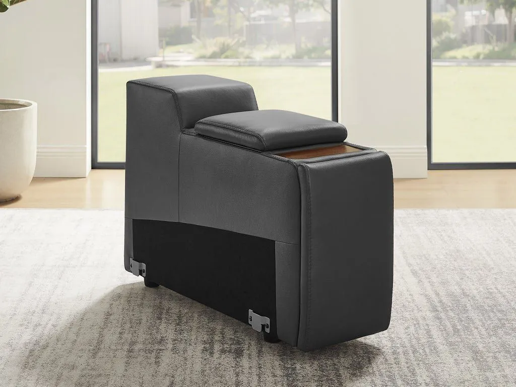 (Brand New) Karson Storage Console With Hidden Cupholders, Gray - MSRP $299.99 - SEE LINK