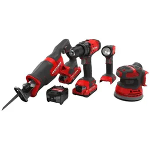 (Brand New, Batteries Need Jump) CRAFTSMAN 4-Tool Combo Kit With Two 2Ah Batteries and Charger - MSRP $239.00 - SEE LINK