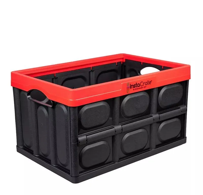 (New, Has Stain) GreenMade 12-Gal. Collapsable InstaCrate, Red, - MSRP $9.99 - SEE LINK