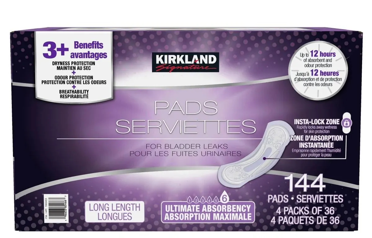 Kirkland Signature Pads for Women - 144-Count - MSRP $38.99 - SEE LINK