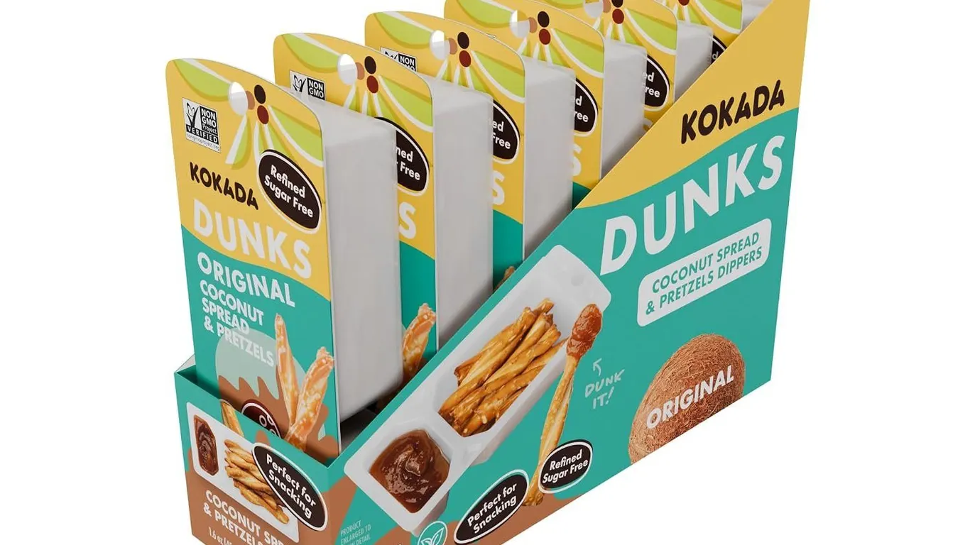 Kokada Dunks Pretzel Snack, Original Coconut Spread - MSRP $14.99