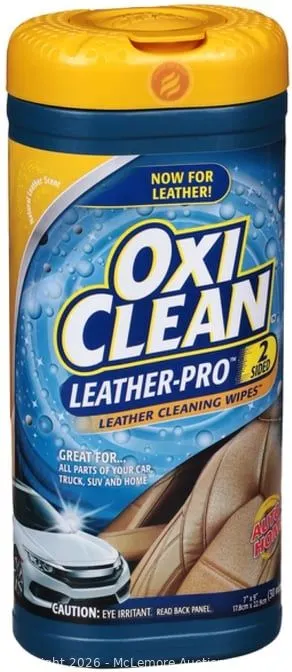 (Brand New) OxiClean Leather-Pro 2 Sided Scent Leather Cleaning Wipes - MSRP $9.99