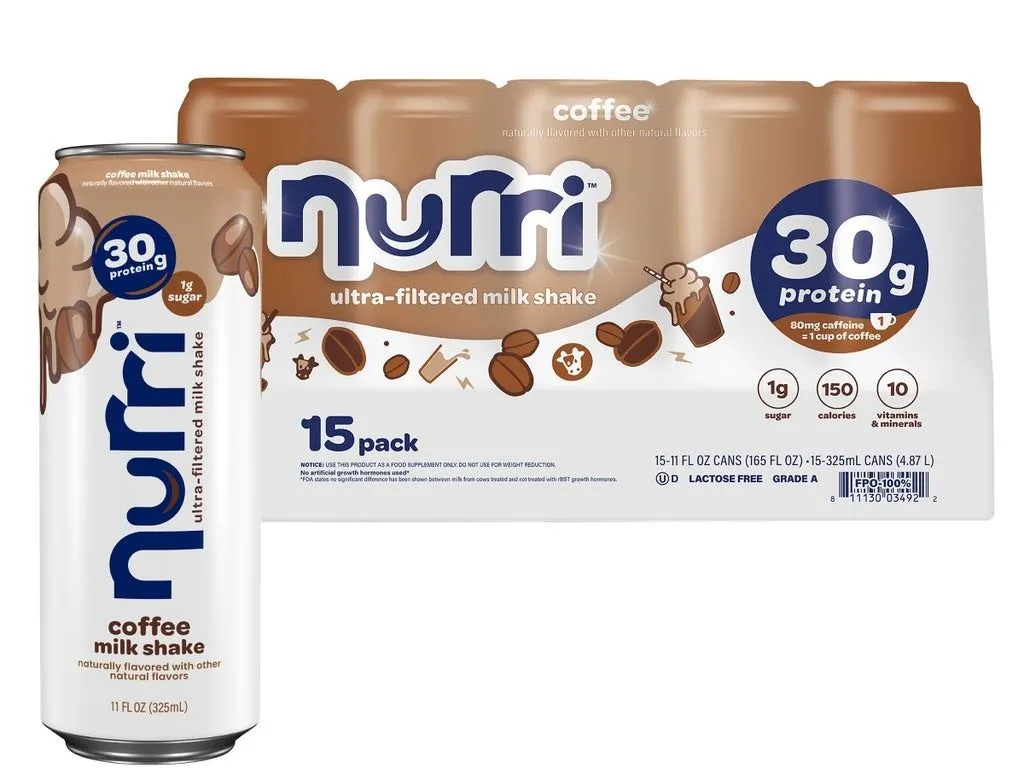 Nurri 30g Protein Shake, Coffee, 11 fl oz - 15-Pack - MSRP $32.99 - SEE LINK