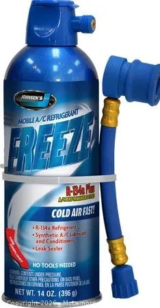 Johnsen's Freeze R-134A Plus With Charging Hose - MSRP $30.99