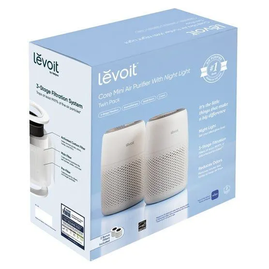 Levoit Core Mini Air Purifier with Night Light - 2-Pack - MSRP $99.99 - SEE LINK