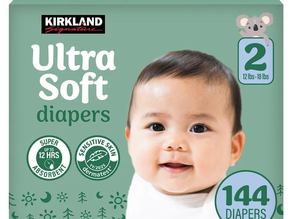 Kirkland Signature Diaper, Size 2x 144-Count - MSRP $19.99