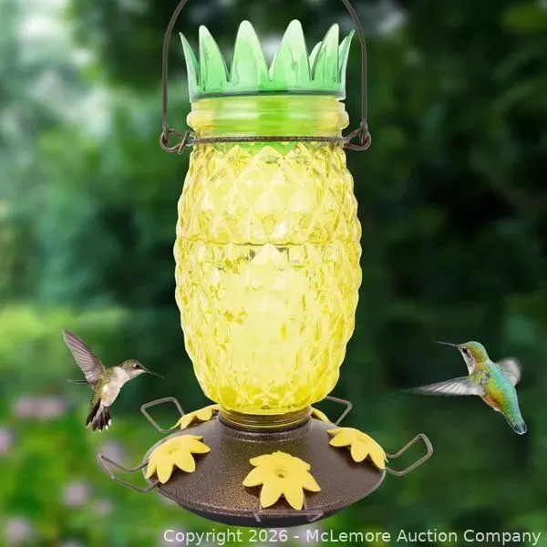(Brand New) Perky-Pet Hummingbird Glass/Plastic Pineapple Nectar Feeder, 28 oz. - MSRP $29.99
